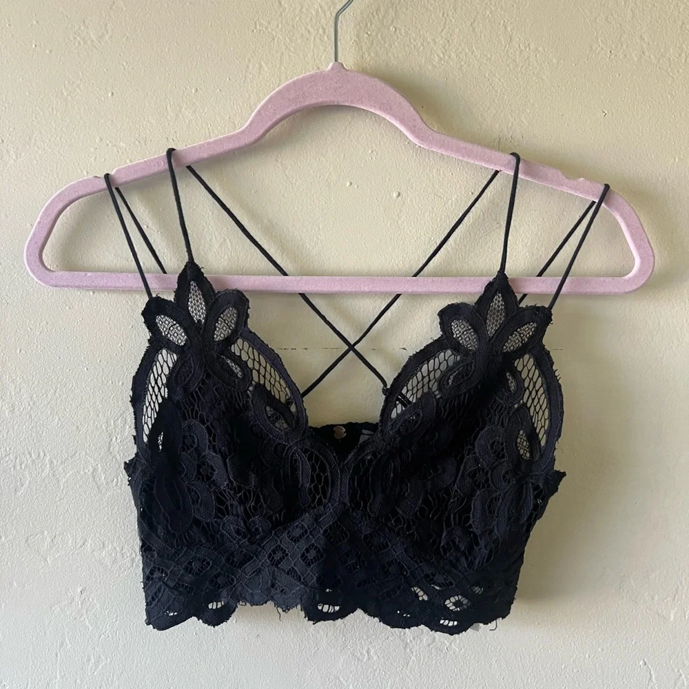 Free People‎ Adella Black Bralettesmall